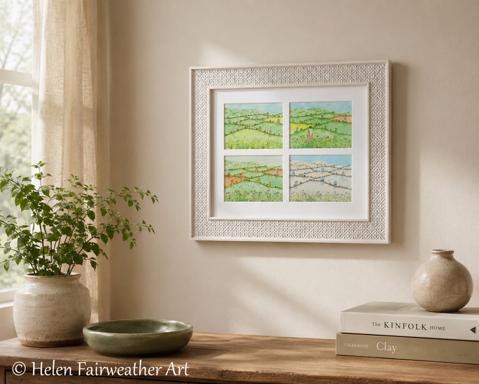 "To Everything A Season..." Original mixed media watercolour art painting