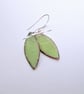 Colourful lime coloured enamel drop earrings - Image 6