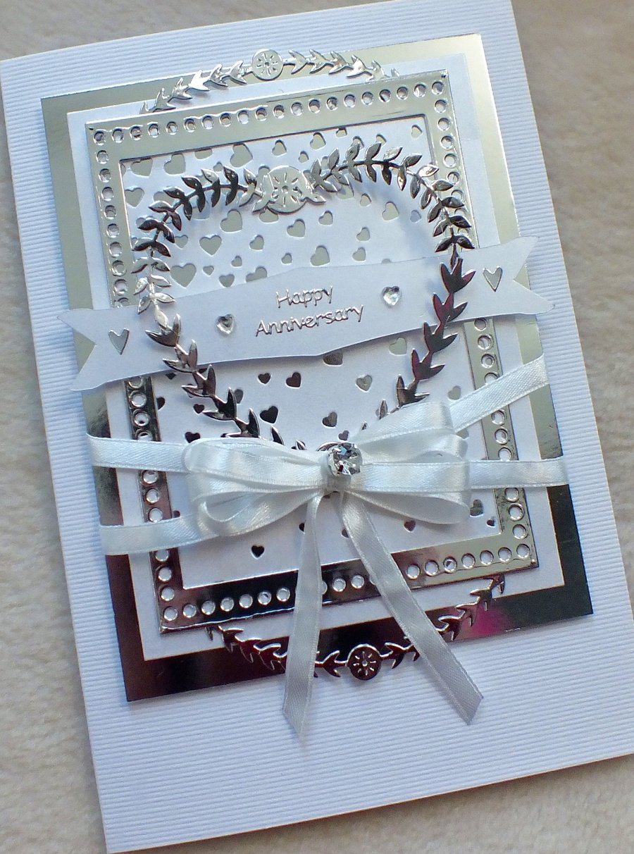 Luxury Handmade Anniversary Card - Folksy