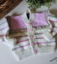 Designer Baby Girl's Hand Knitted Cardigan  3-6 months size - Image 6