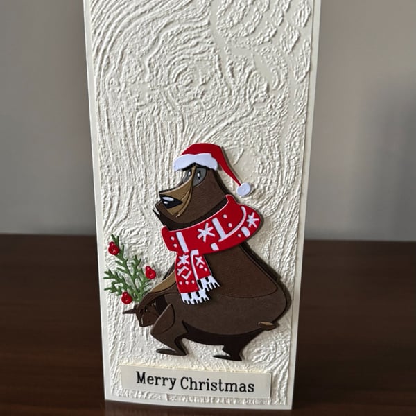 Christmas Bear with his christmas tree