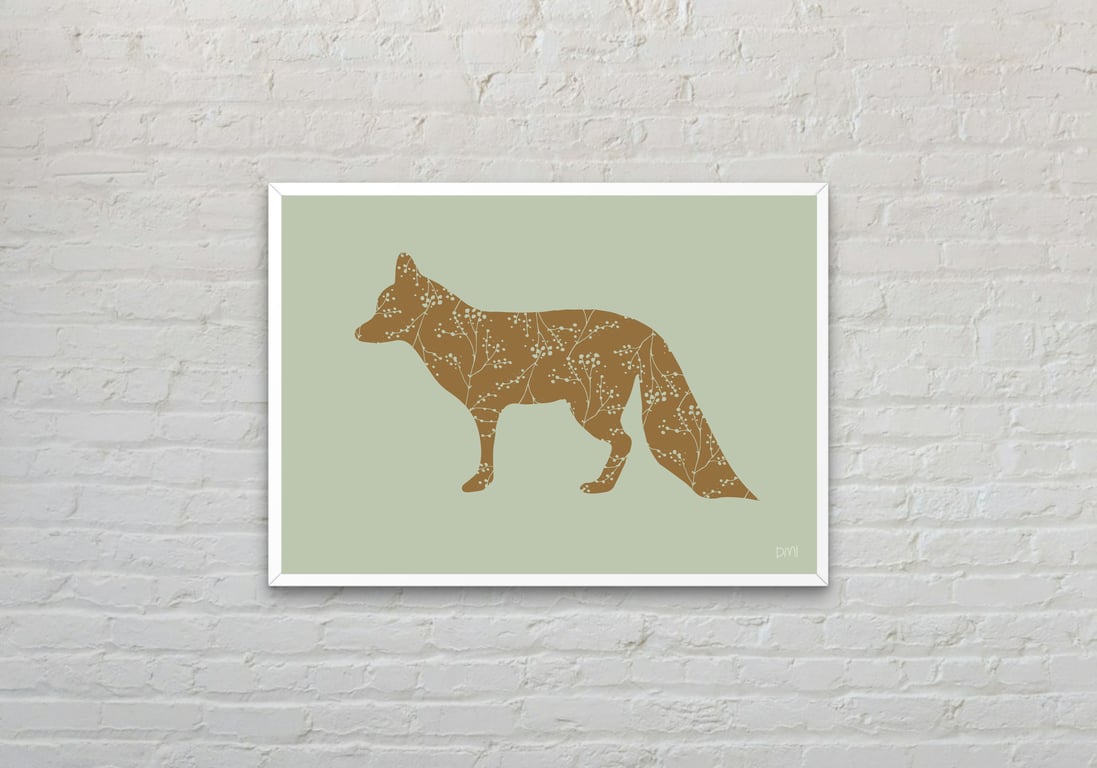 Woodland Fox A4 Art Print 