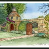 This is an Original Watercolour of Nymans Gardens in East Sussex