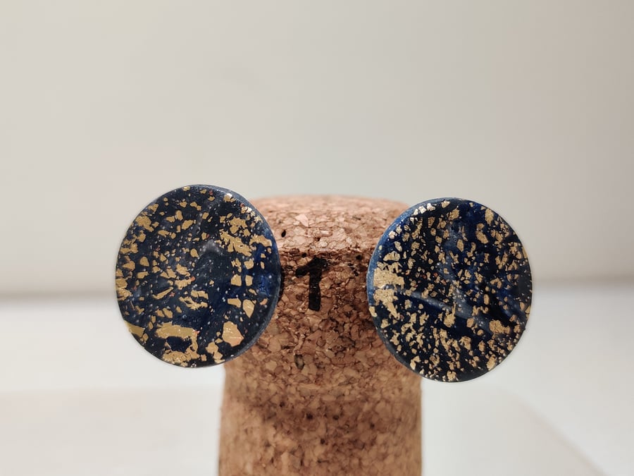 Starry night polymer clay  earrings