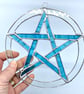 Stained Glass Pentangle Suncatcher - Handmade Hanging Decoration 