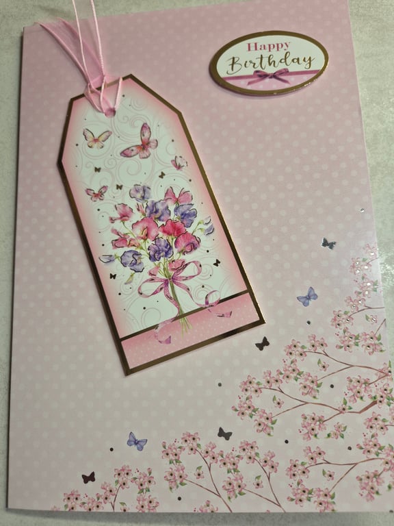 Hunkydory handmade ladies birthday card