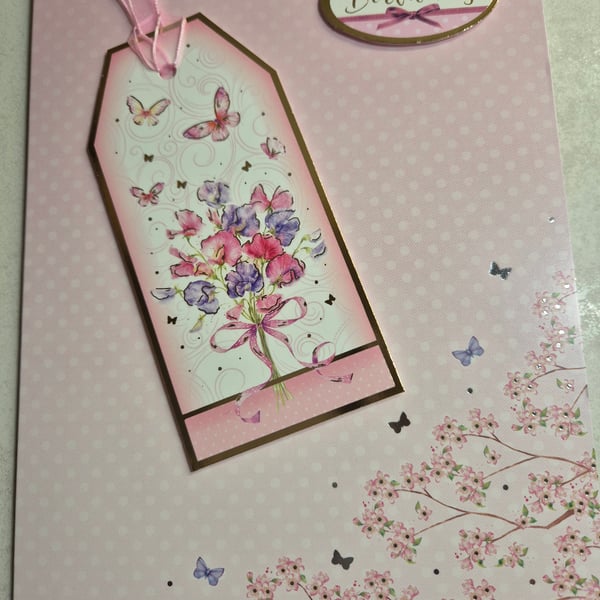 Hunkydory handmade ladies birthday card
