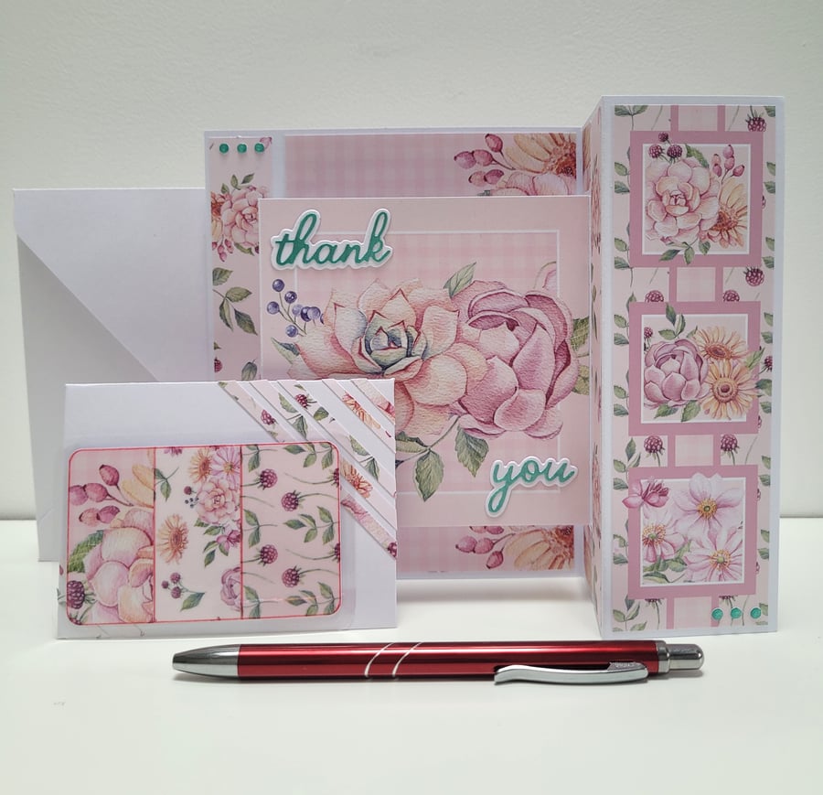 Thank you Card with Keepsake Thank You Token - Succulents - Kinetic Shaped Card