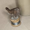Wren on a Bobbin Needle Felt Sculpture 