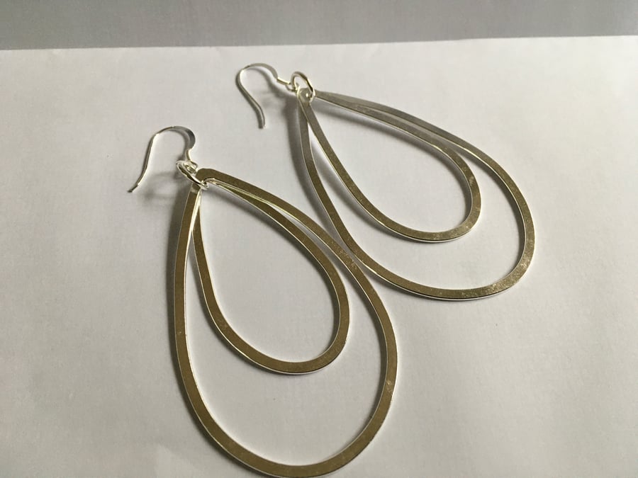 Double Link Teardrop Earring