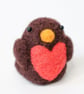 Woolly Robin - Needle Felted Handmade Decoration - Image 2