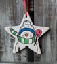 Snowman Ceramic Decoration - Image 1