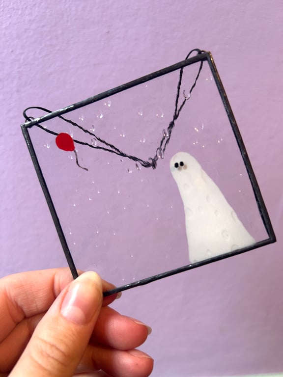 Stained Glass Phantom Portrait - The Balloon