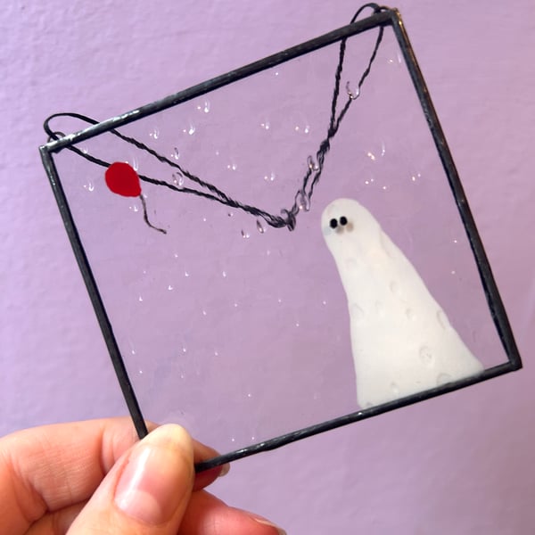 Stained Glass Phantom Portrait - The Balloon