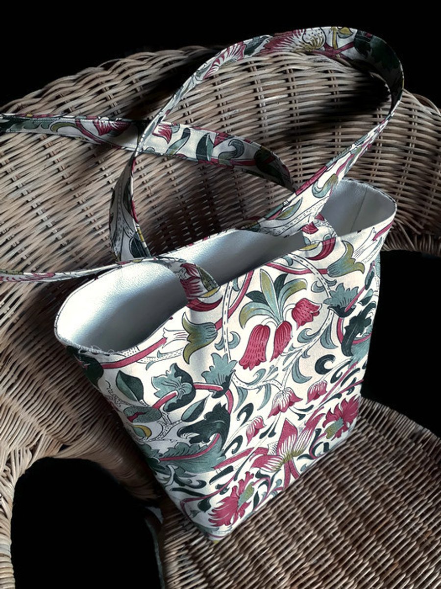 Shoulder Tote Bag, William Morris Lined Tote Bag