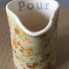 Pour. Pourer. Speckled glaze. Handmade. Pottery. 