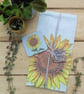 Sunflower tea towel, organic cotton - Image 7