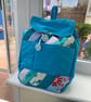 Blue patchwork cotton rucksack