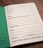 Single A6 ‘Walking’ pocket log book with typographic design cover - Image 3