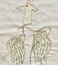 'Blind Faith'; Hand embroidery on vintage handkerchief  - Image 2