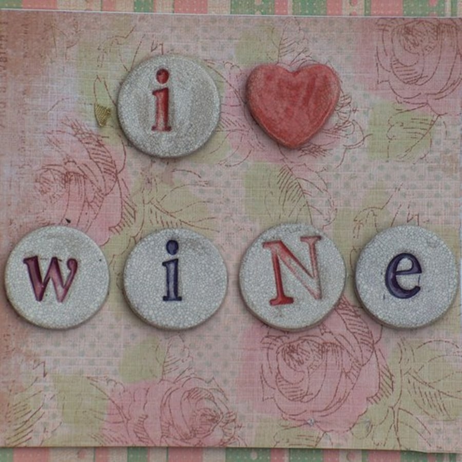 Fridge Magnets "I Love Wine"
