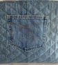 Upcycled Quilted Denim Tote Bag, Analogue Bag - Image 4