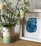 Original ready-mounted cyanotype print of meadow plants - Image 1