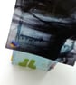 Garden shed tea light cover, fused glass candle cover, anniversary gift.  - Image 3