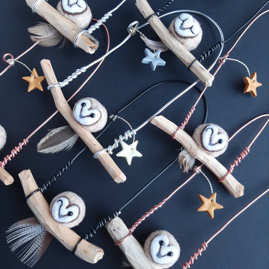 Miniature Felted Owl