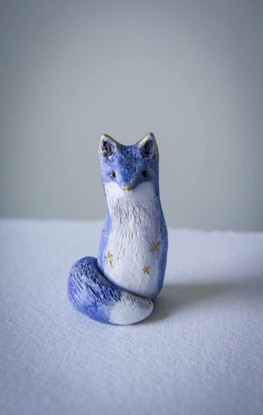 Starry Sky Fox Handmade Sculpture