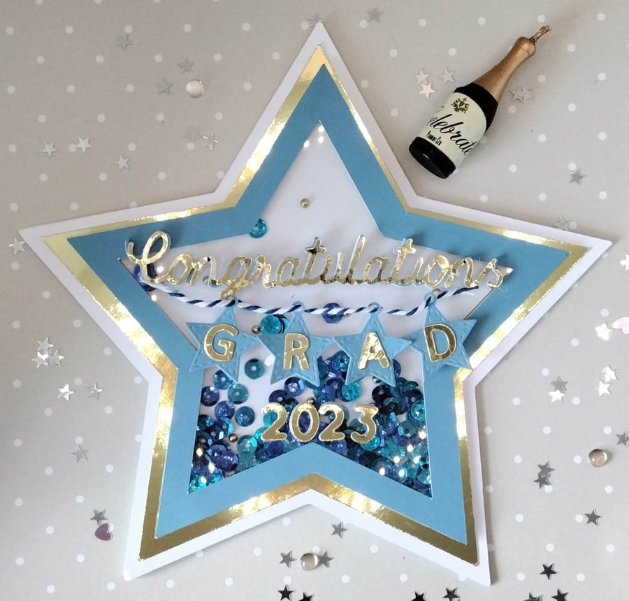 Hand- made, unique, luxury, personalized, Graduation, exam  card