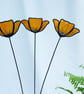 Stained Glass Yellow Poppy, Handmade Wild Flowers - Image 2