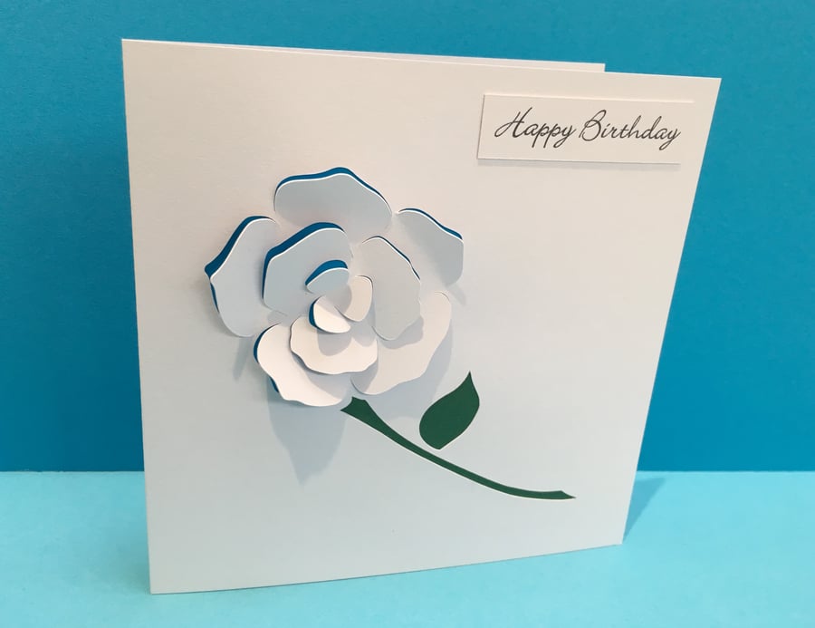 Birthday Card - Rose