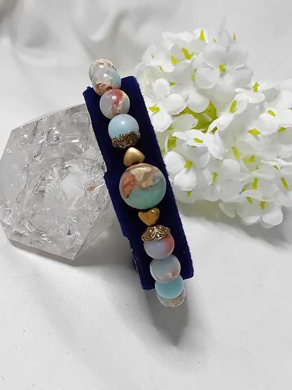 Shoushan Stone & Bronze Bracelet