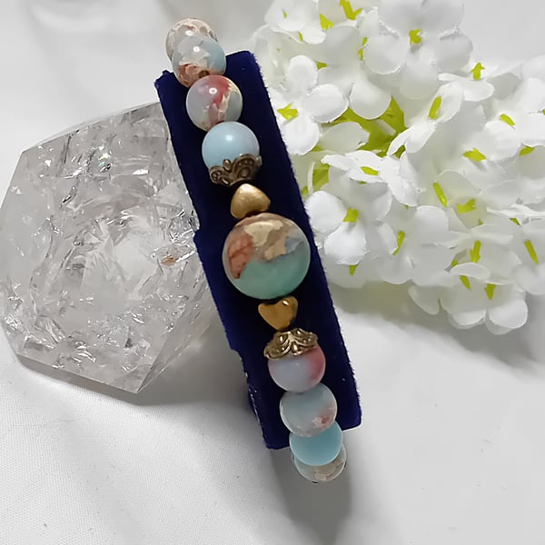 Shoushan Stone & Bronze Bracelet