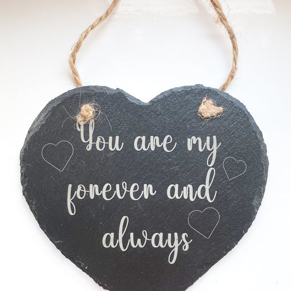 Slate Heart Wall Decoration