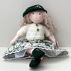 SOLD-Reserved for SP. Doll, handmade collectable art doll, cloth artist doll 