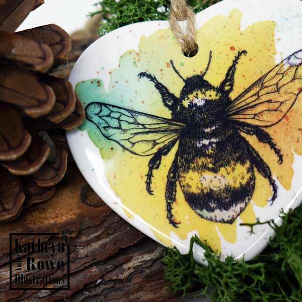 Bee, Bumblebee, Bee Gift, Wildlife, Nature, Letterbox Gift, Bee Lover, Heart