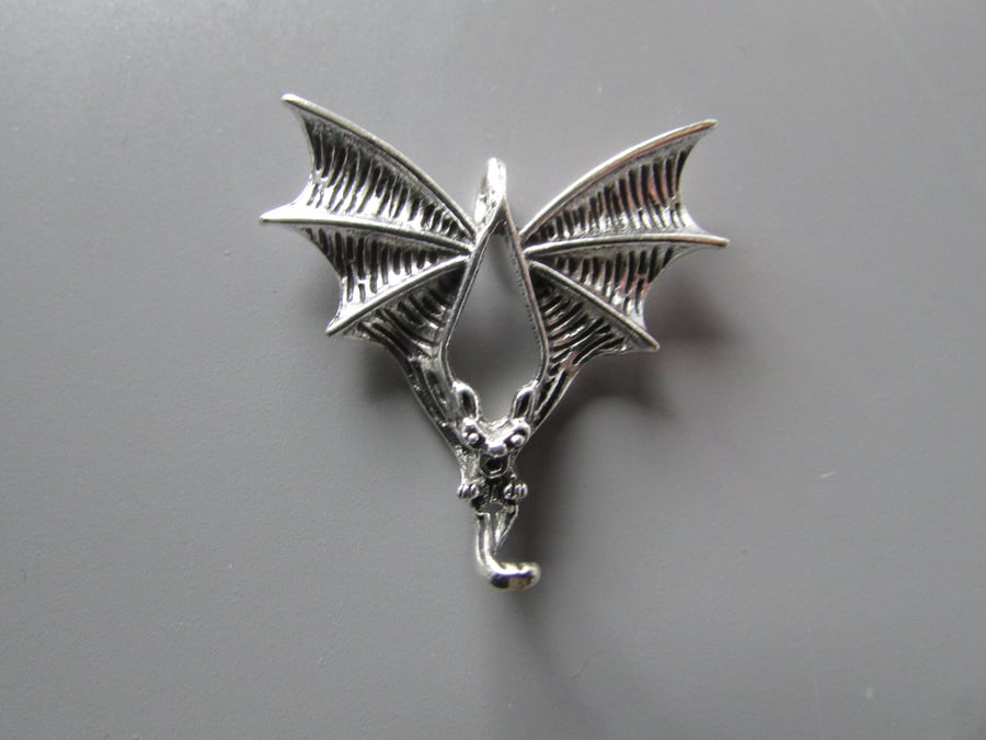 Silver Bat Tibetan Jewellery Charm