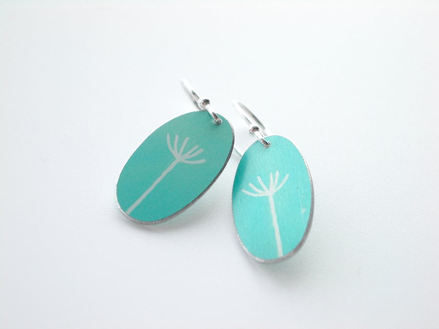 Dandelion earrings in turquoise
