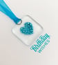 Birthday Card with Heart Fused Glass Keepsake Suncatcher - Image 2