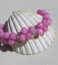 Pink Morganite Gemstone Beaded Bracelet "Serene Rose"