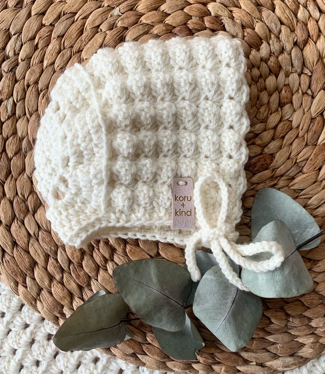 Bridgerton Baby Bonnet Merino Wool 