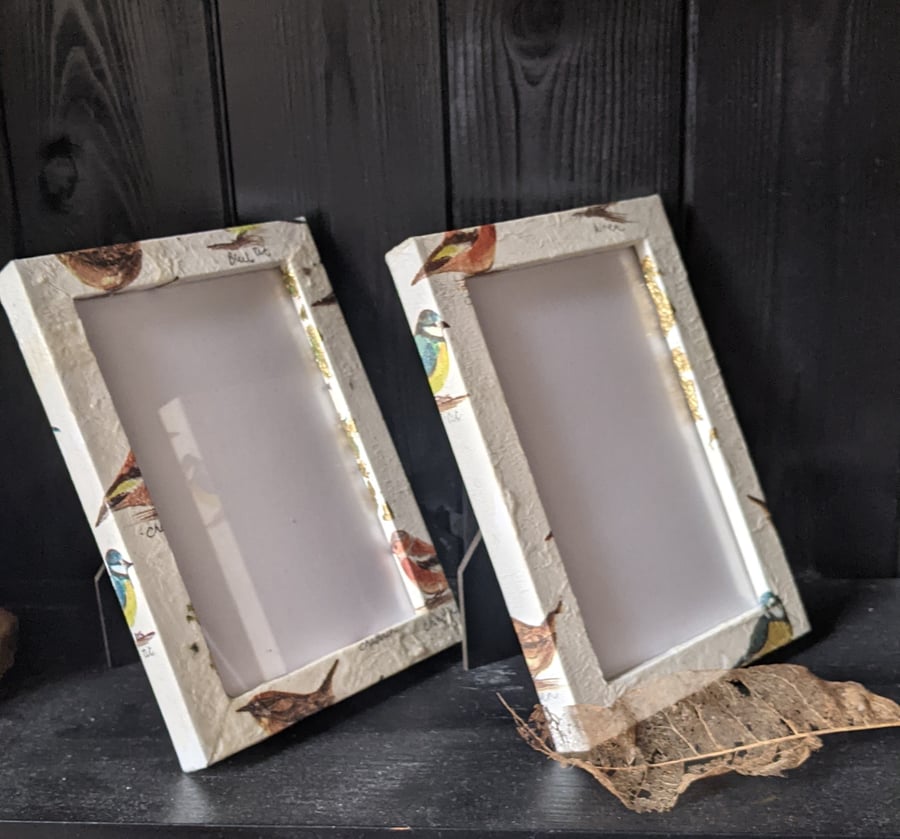 Decoupage Bird picture frames