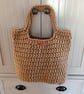 Crochet unlined bag, shopping bag, tote bag, student bag - Image 1