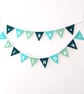 Felt Happy Birthday Bunting in Calming Sea Greens - Reusable Party Banner - Image 4