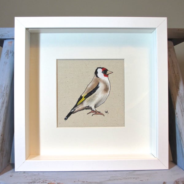 Goldfinch Painting - Mounted