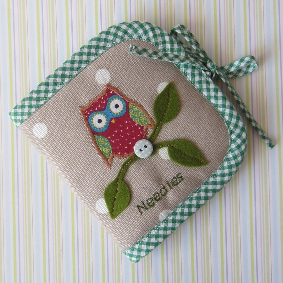 Owl Sewing Needle Case