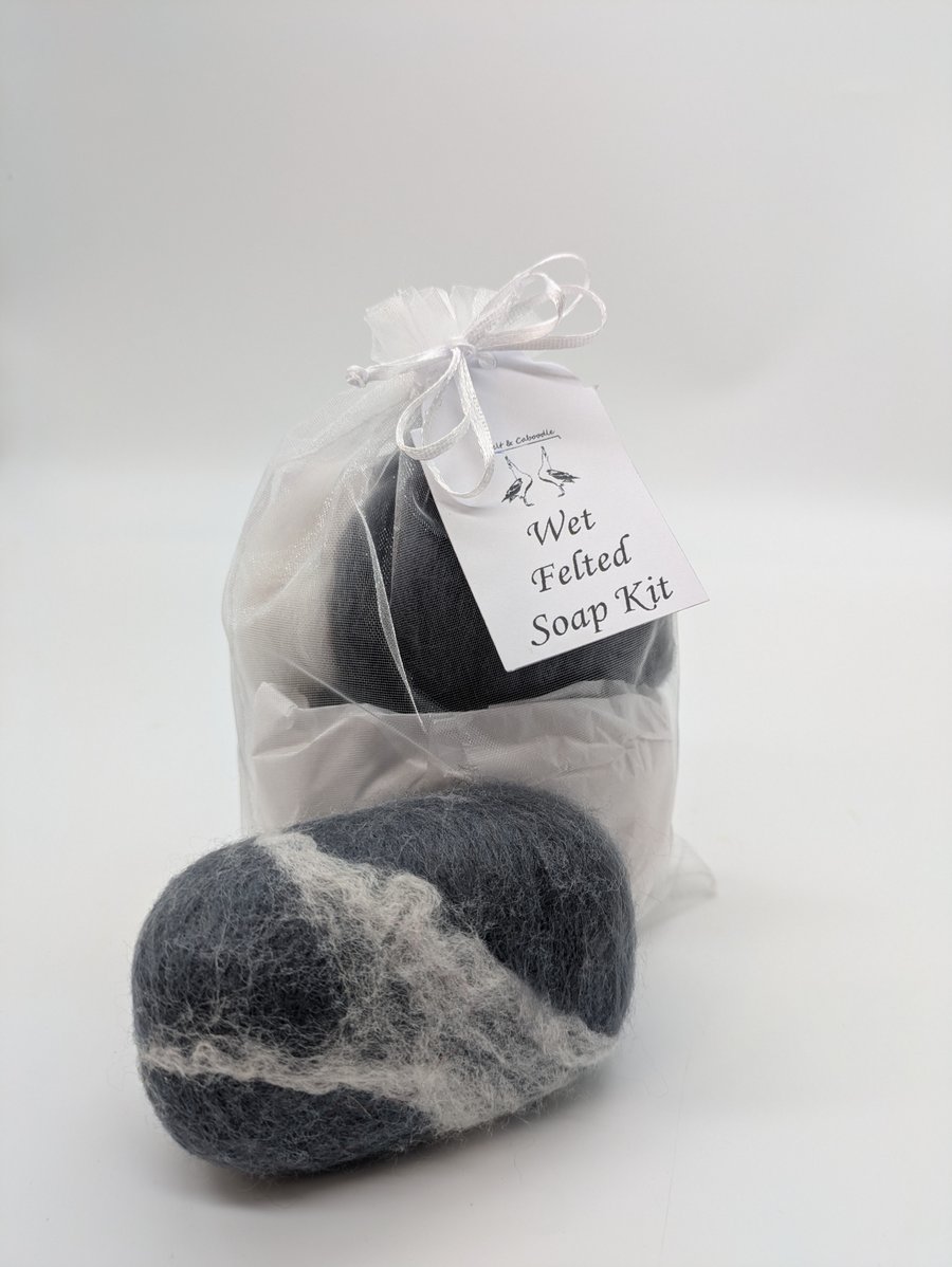 Make your own wet felted soap kit 