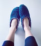 Petrol Ballerina Crochet Slippers Socks  - Image 5